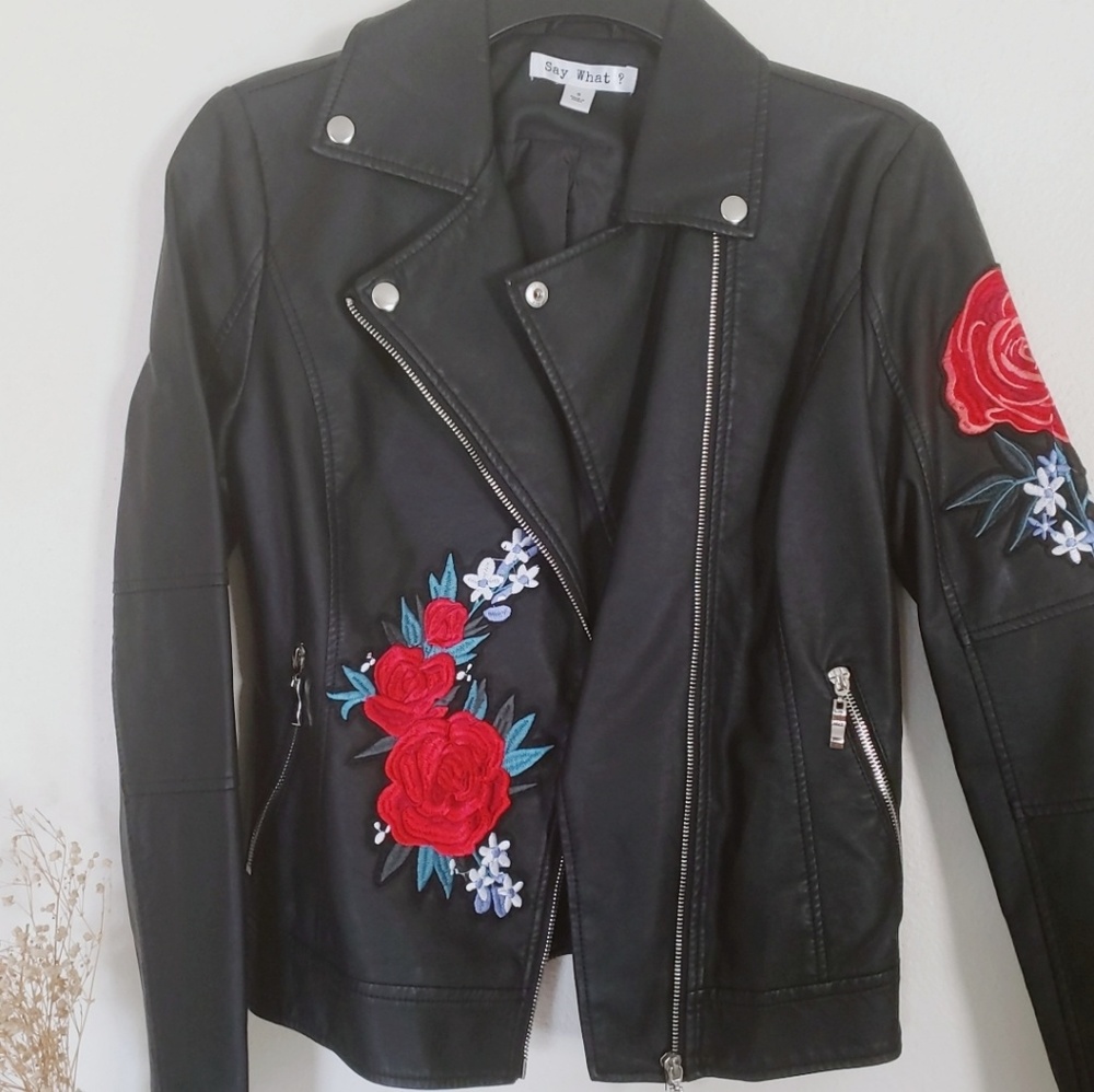 Faux leather jacket